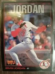 Brian Jordan #62 Baseball Cards 1993 Panini Donruss Triple Play Prices