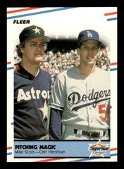 Pitching Magic [M. Scott, O. Hershiser] #632 Baseball Cards 1988 Fleer Prices