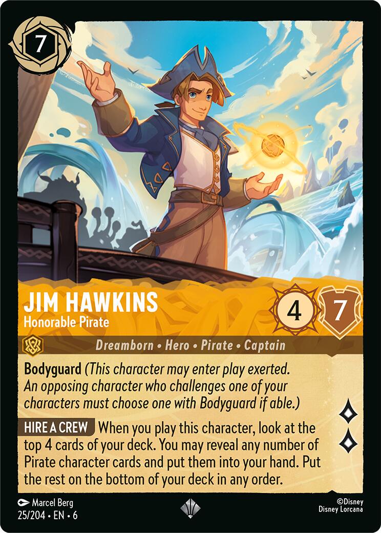 Jim Hawkins - Honorable Pirate #25 Lorcana Azurite Sea