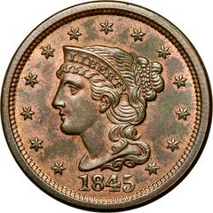 1845 Coins Braided Hair Penny Prices