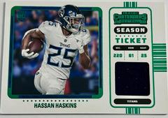 Hassan Haskins Football Cards 2022 Panini Contenders Rookie Ticket Swatches Prices