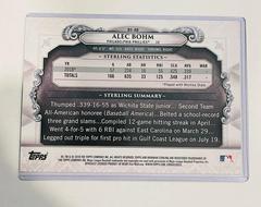 Back Of Card | Alec Bohm [Jumbo 5x7] Baseball Cards 2018 Bowman Draft Sterling Continuity