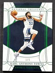 Karl Anthony Towns [Emerald] #9 Basketball Cards 2021 Panini National Treasures Prices