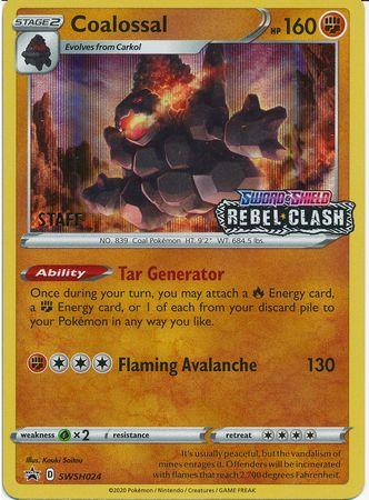 Coalossal [Prerelease Staff] #SWSH024 Pokemon Promo