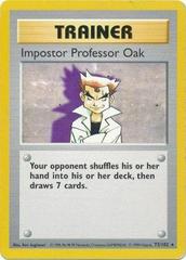 Imposter Professor Oak [Shadowless] Pokemon Base Set Prices