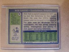 Stats | Bob Griese Football Cards 1972 Topps