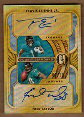 Travis Etienne Jr. , Fred Taylor [Platinum] Football Cards 2022 Panini Gold Standard Double Standard Autographs Prices