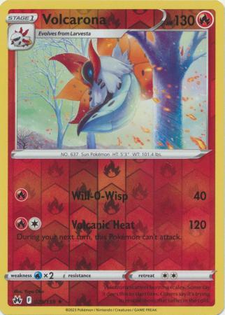 Volcarona [Reverse Holo] #25 Pokemon Crown Zenith