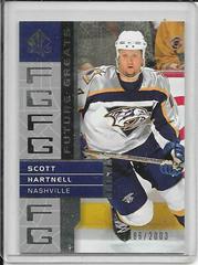 Scott Hartnell Hockey Cards 2002 SP Authentic Prices