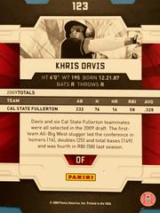 Rear | Khris Davis [Status] Baseball Cards 2009 Donruss Elite Extra Edition