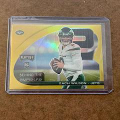 Zach Wilson [Gold] #BTN-ZWI Football Cards 2021 Panini Playoff Behind the Numbers Prices