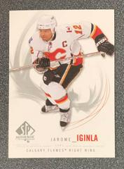Jarome Iginla Hockey Cards 2009 SP Authentic Prices