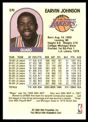 Back Side | Magic Johnson Basketball Cards 1989 Hoops