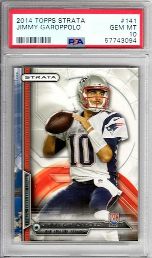 Jimmy Garoppolo Pre Throw Graded Topps Strata