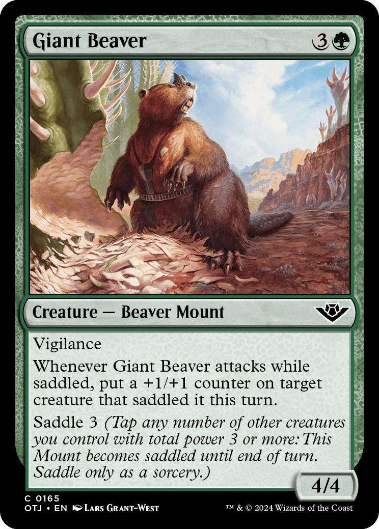 Giant Beaver #165 Magic Outlaws of Thunder Junction