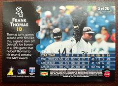 Reverse Side | Frank Thomas Baseball Cards 1996 Denny's Instant Replay Holograms