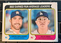 Julio Urias, Justin Verlander Baseball Cards 2023 Topps Heritage Prices
