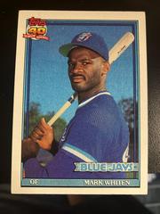 Mark Whiten [Hand Inside Left Border] Baseball Cards 1991 Topps Prices