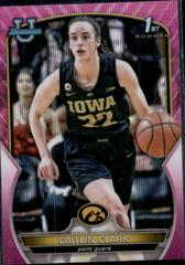 Caitlin Clark [Pink Wave] #50 Basketball Cards 2022 Bowman Chrome University Prices
