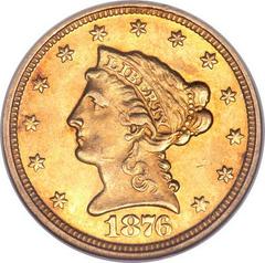 1876 [PROOF] Coins Liberty Head Quarter Eagle Prices