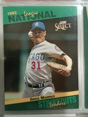 Greg Maddux #78 Baseball Cards 1993 Score Select Stat Leaders Prices