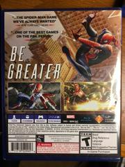 Rear Case Artwork  | Marvel Spiderman [Game of the Year] Playstation 4