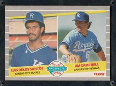 Luis De Los Santos / Jim Campbell #646 Baseball Cards 1989 Fleer Prices