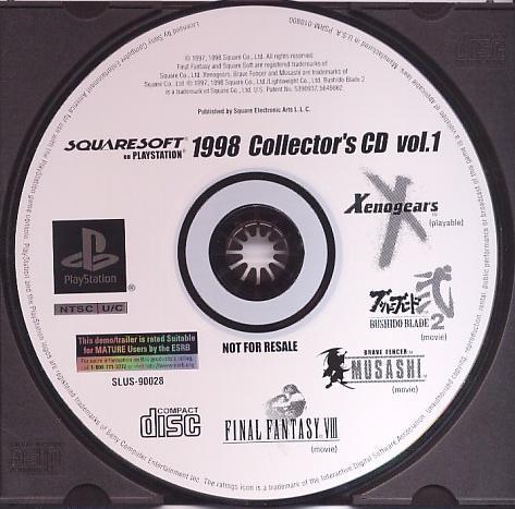 Squaresoft on Playstation 1998 Collector's CD Vol. 1 Cover Art