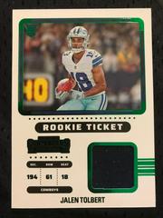 Jalen Tolbert Football Cards 2022 Panini Contenders Rookie Ticket Swatches Prices