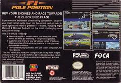 F1 Pole Position - Back | F1 Pole Position Super Nintendo