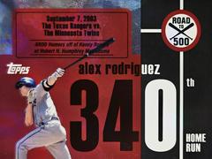 Alex Rodriguez [#340] #ARHR340 Baseball Cards 2007 Topps Alex Rodriguez Road to 500 Prices
