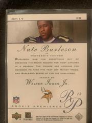 Backside | Nate Burleson Football Cards 2003 Upper Deck Rookie Premiere