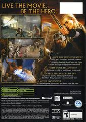 Back Cover | Lord of the Rings Return of the King Xbox