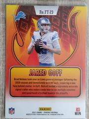 FT-23 | Jared Goff Football Cards 2021 Panini Phoenix Flame Throwers