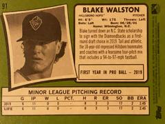 Rear | Blake Walston Baseball Cards 2020 Topps Heritage Minor League