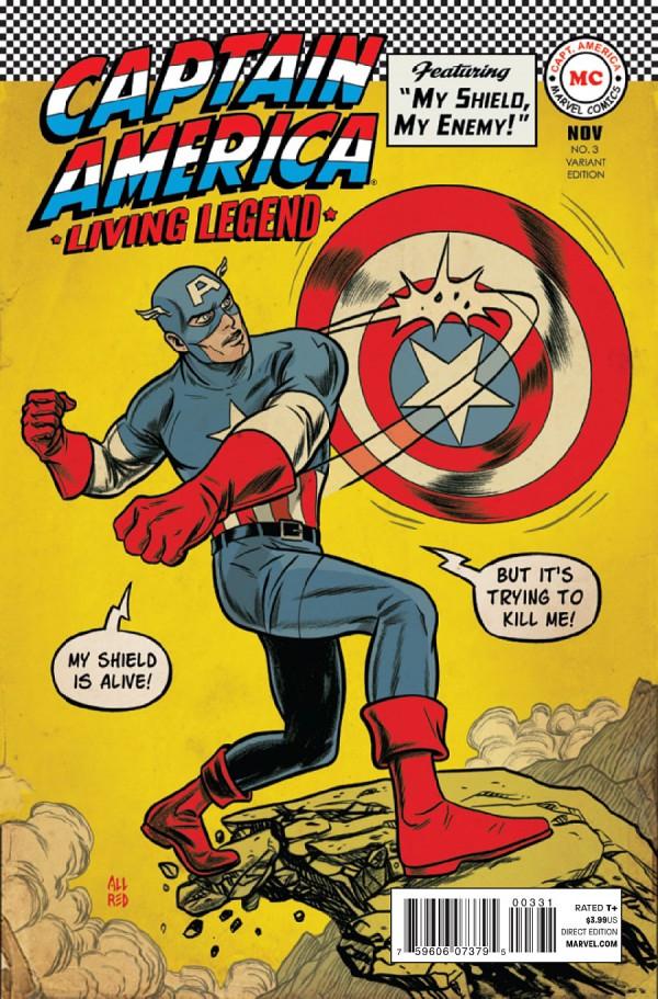 Captain America: Living Legend [Allred Vintage] #3 (2013) Comic Books Captain America: Living Legend