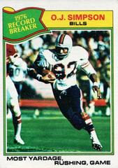 O.J. Simpson [Record Breaker] Football Cards 1977 Topps Prices