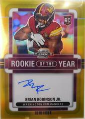 Brian Robinson Jr. [Rookie of the Year Autograph Gold] #ROY-BR Football Cards 2022 Panini Contenders Optic Rookie of the Year Prices