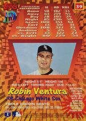Rear | Robin Ventura Baseball Cards 1995 Topps DIII