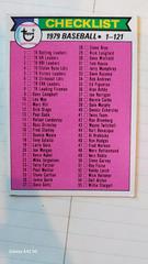 Checklist 1-121 #121 Baseball Cards 1979 Topps Prices