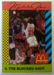 Michael Jordan [The Blocked Shot] #2 | Michael Jordan [The Blocked Shot] Basketball Cards 1990 McDonald's Michael Jordan