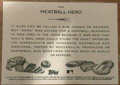 Back Of Card | Meatball Hero Baseball Cards 2022 Topps Allen & Ginter Get That Bread