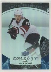 Max Domi [Rainbow Foil Blue] #107 Hockey Cards 2015 Upper Deck Trilogy Prices
