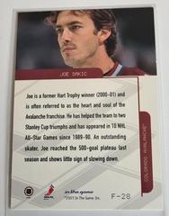 Backside | Joe Sakic [Foil] Hockey Cards 2003 ITG Toronto Star