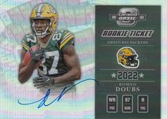 Romeo Doubs [2002 Throwback Autograph] #02TR-RD Football Cards 2022 Panini Contenders Optic Throwback Rookie Autographs Prices