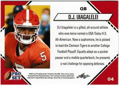 Back | D. J. Uiagalelei [White] Football Cards 2021 Pro Set College