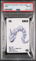 Onix #95 Pokemon 1998 KFC Prices