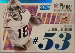 Justin Jefferson Football Cards 2022 Panini Score Top 100 Prices