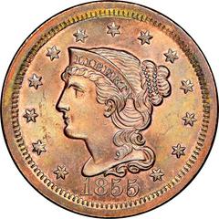 1855 Coins Braided Hair Penny Prices