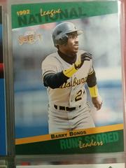 Barry Bonds #40 Baseball Cards 1993 Score Select Stat Leaders Prices